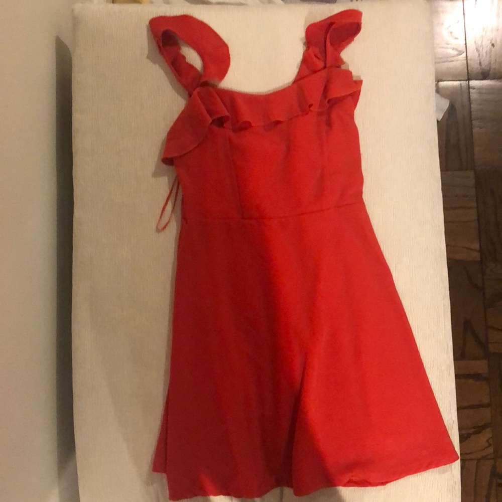 Peyton Ruffle Cami Dress in Poppy